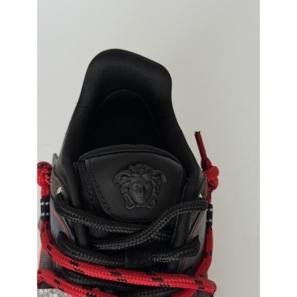 Versace Men\'s Greca Sneakers Red/Gray 10 US (43 Euro) IT 1021490 NIB main image 6
